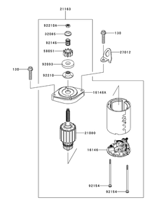 Kawasaki Fr730v-As05 Starter Diagram and Parts List for Z-FORCELZ54 (17AIDAGC-17AIDAGC010)(2014) Cub Cadet Lawn Tractor